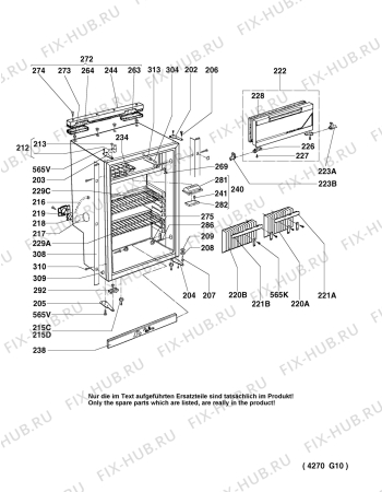 Взрыв-схема холодильника Electrolux RM4291 - Схема узла Housing 001